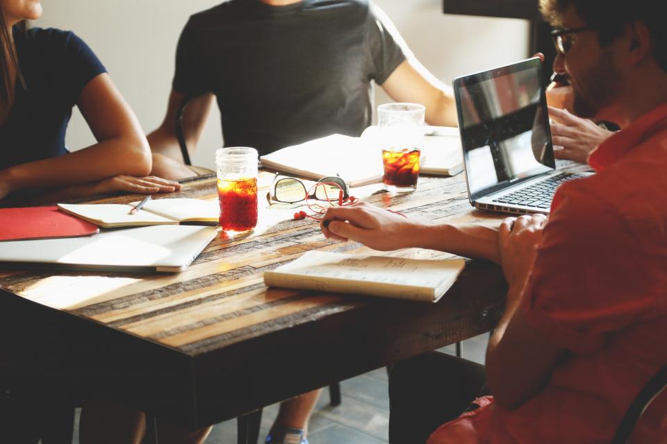 Leadership team meeting to plan post-acquisition integration